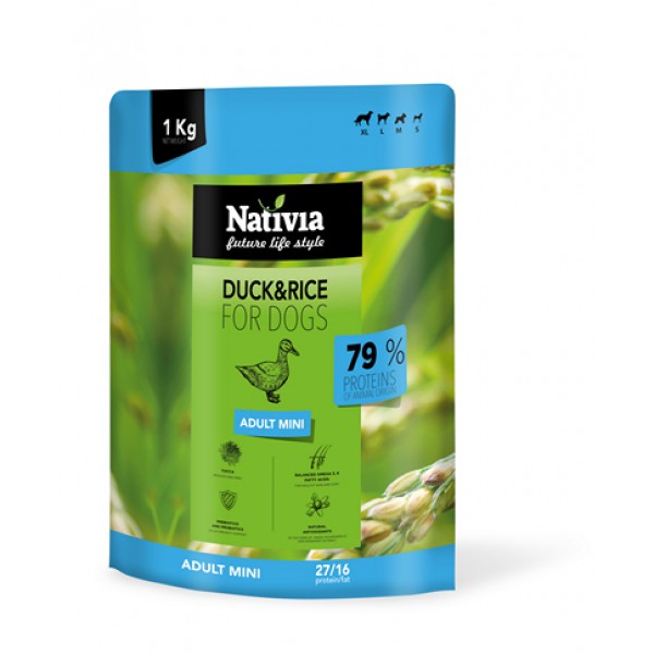 Nativia Adult mini - Duck&Rice 1 kg
