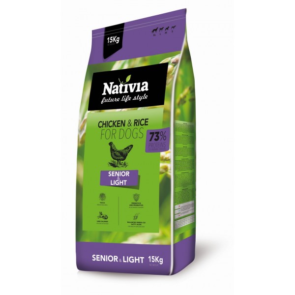 Nativia Senior&Light - Chicken&Rice 15 kg