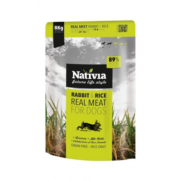 Nativia Real Meat - Rabbit&Rice 8 kg